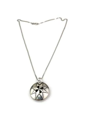 North Star Lentil Silver Pendant