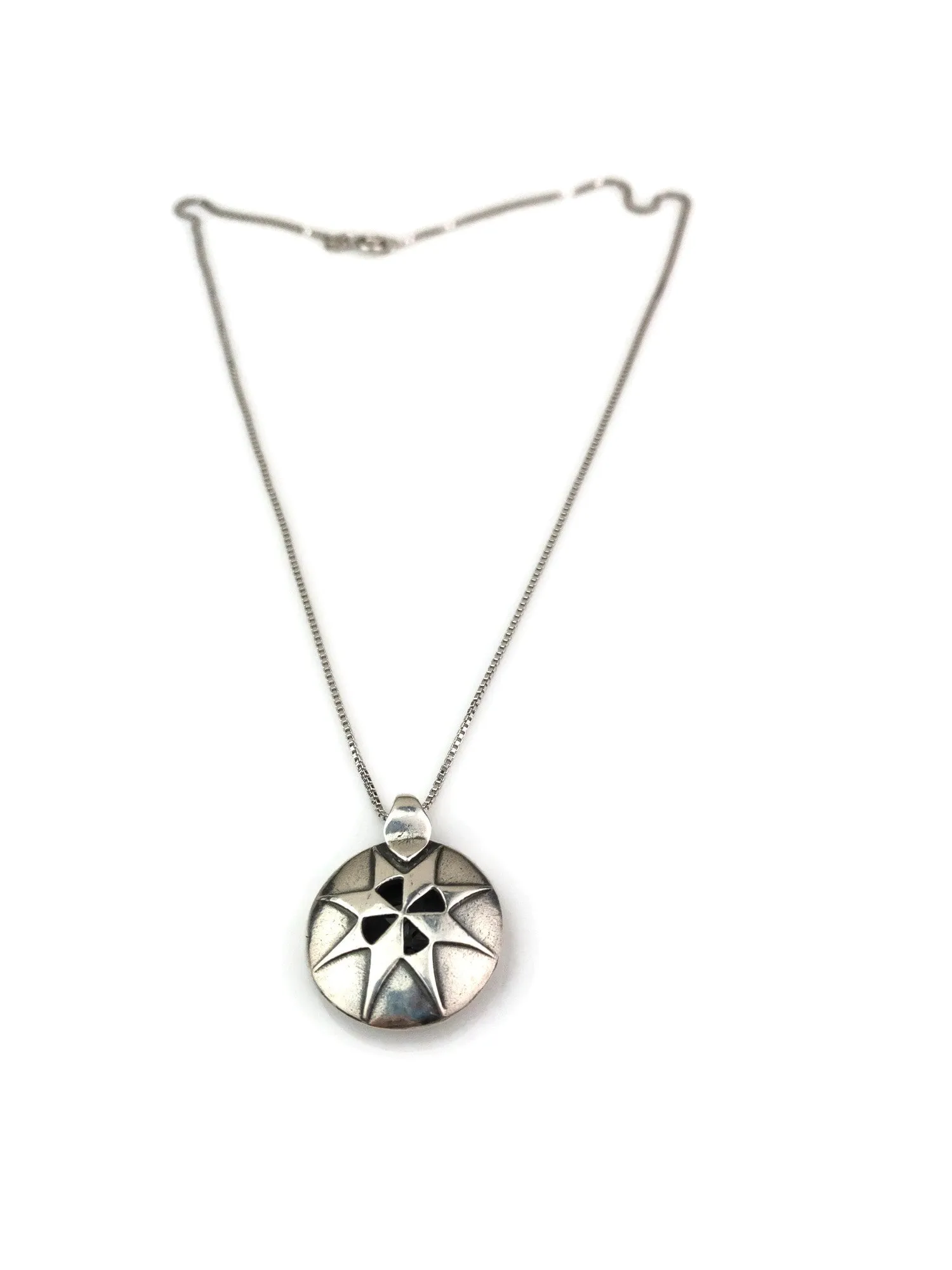 North Star Lentil Silver Pendant