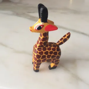Oaxacan Alebrije Giraffe Mini Wood Carving Mexican