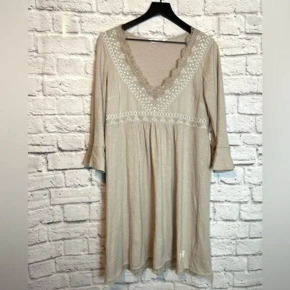 Odd Molly Embroidered and lace detail Dress / Tunic Size medium