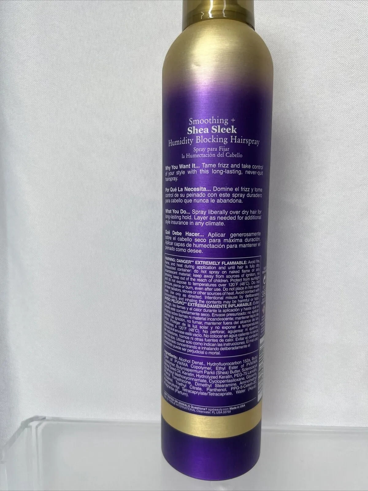 OGX Smoothing   Shea Sleek Humidity Blocking Hairspray No Frizz 8oz