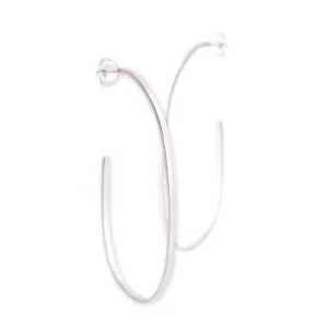 oval sliver hoops