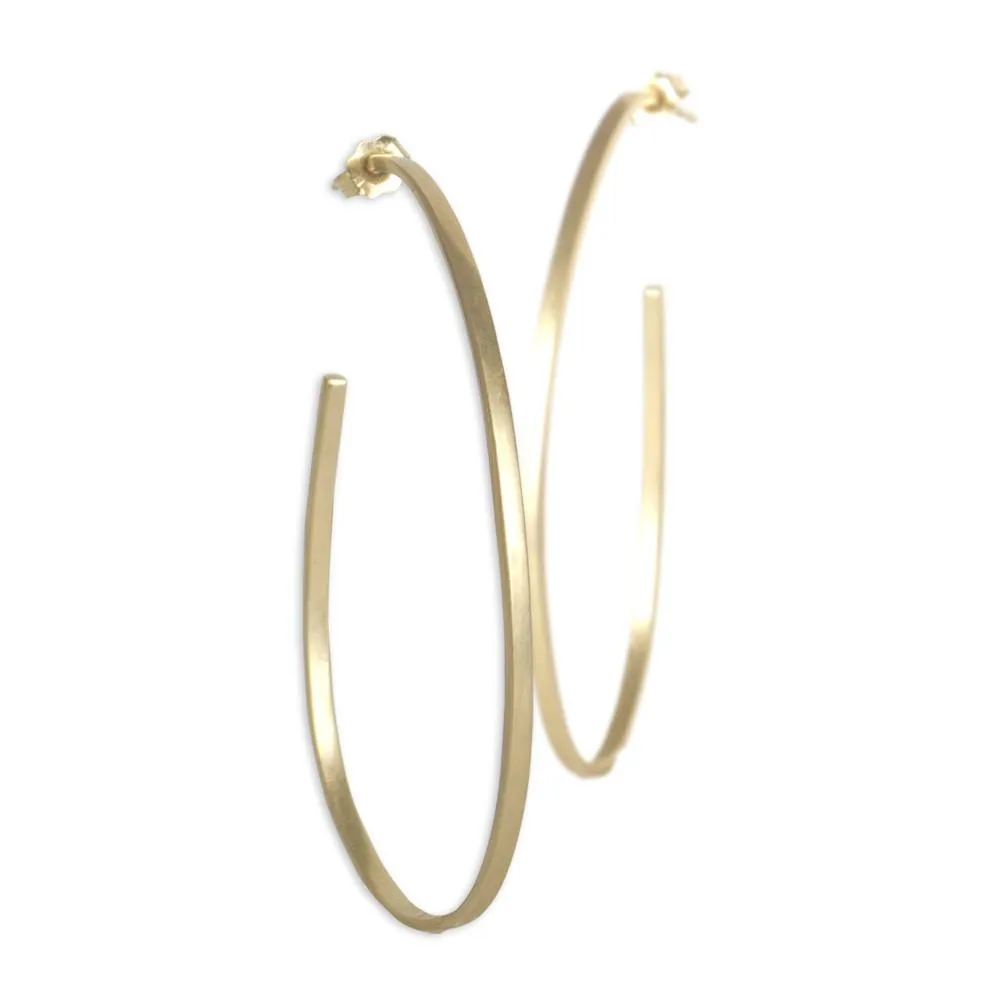 oval sliver hoops