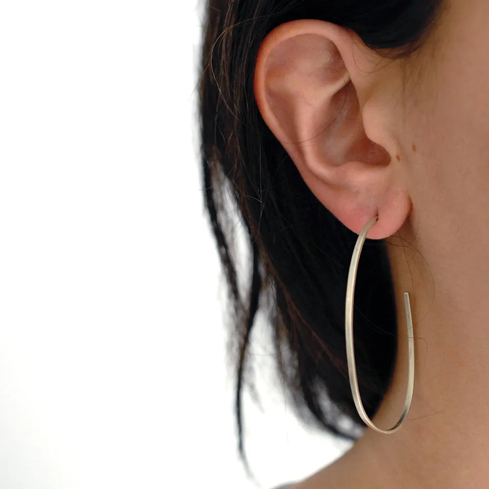 oval sliver hoops