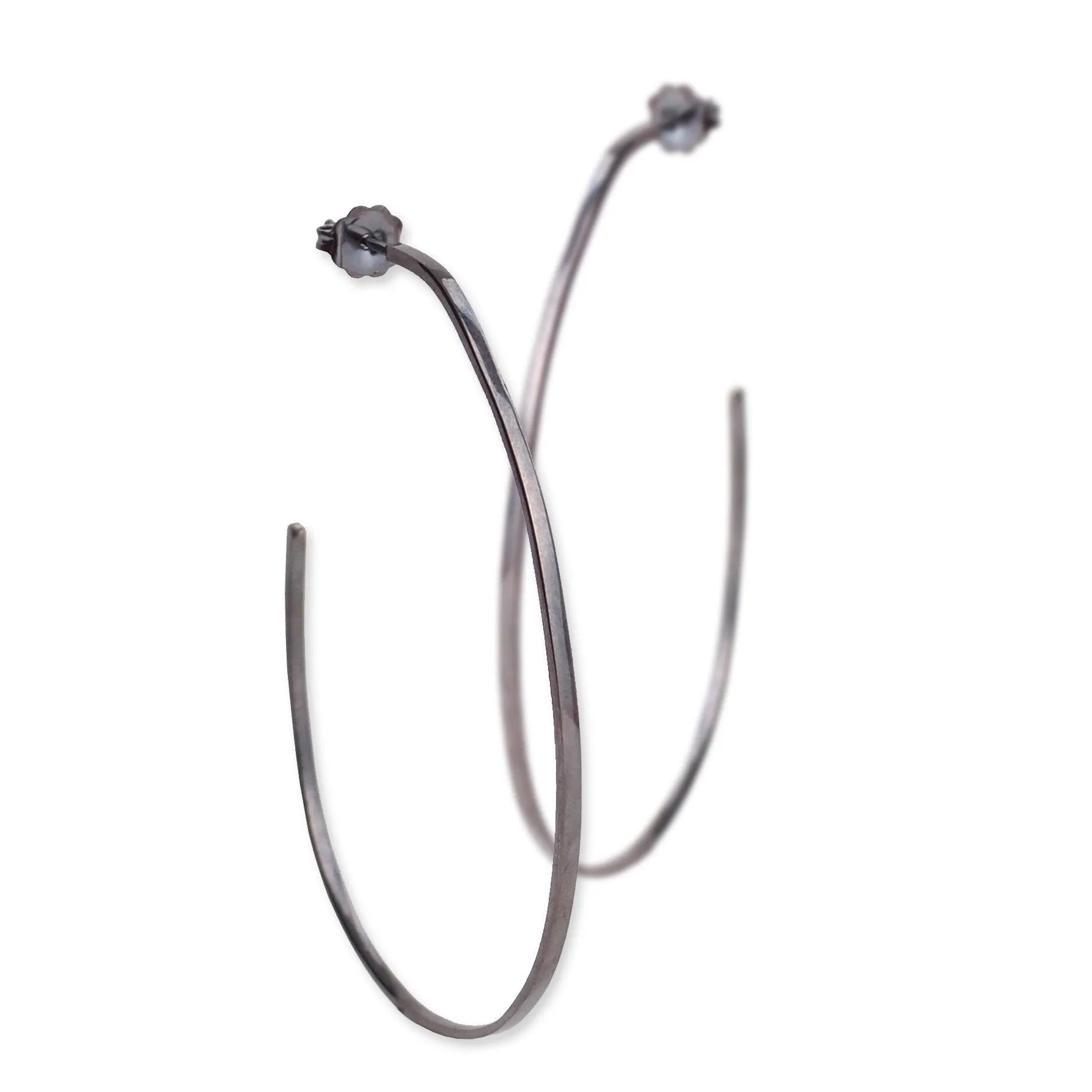 oval sliver hoops