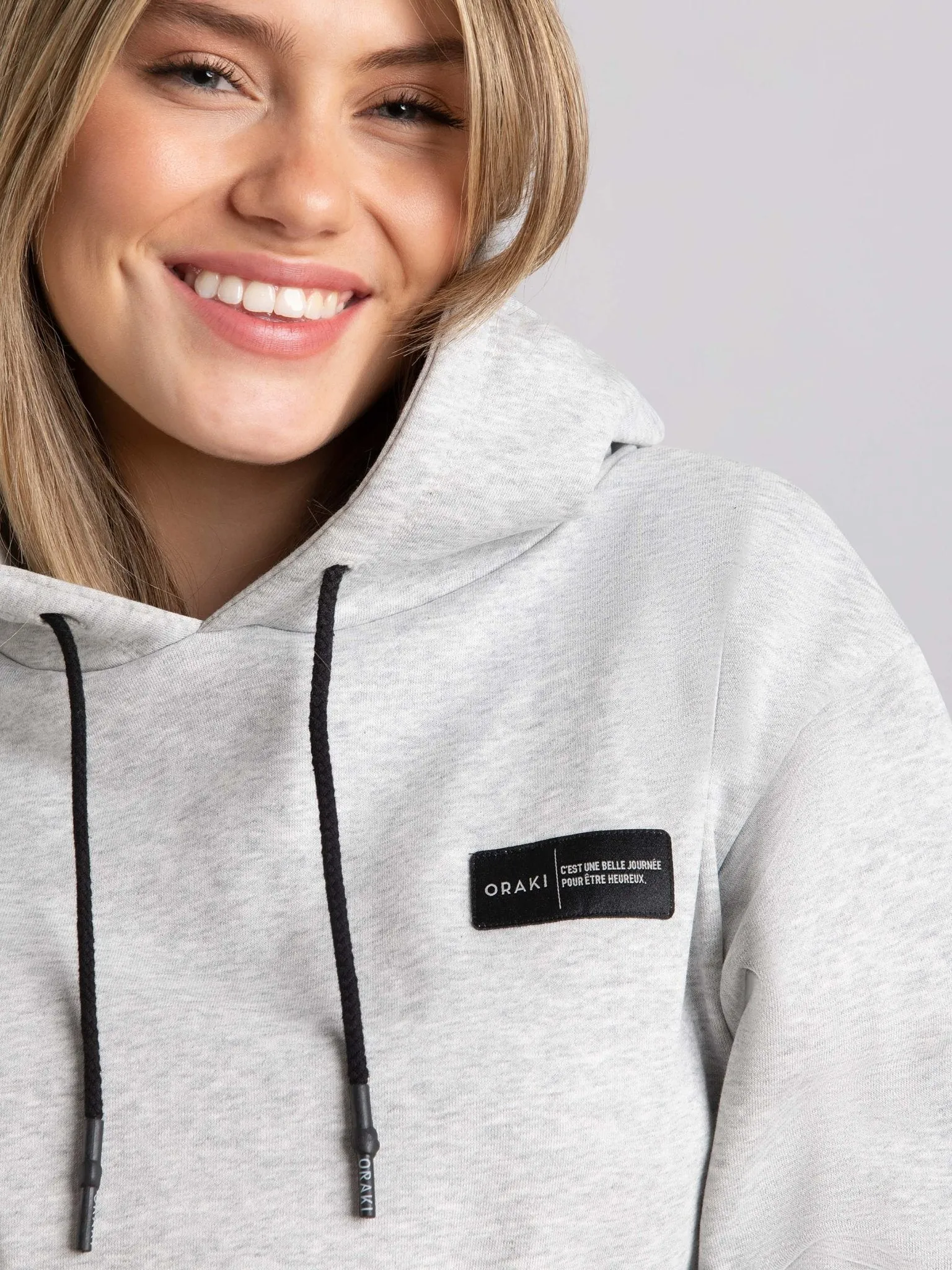 Oversized Hoodie - Gris Pâle Chiné