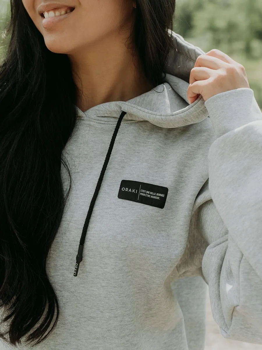 Oversized Hoodie - Gris Pâle Chiné