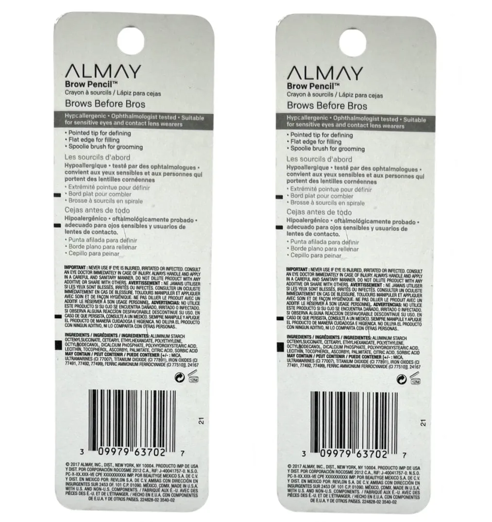 Pack of 2 Almay Get Your Fill Brow Pencil, Brunette 802