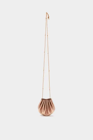 Paloma Ruched Pochette in Rose Gold