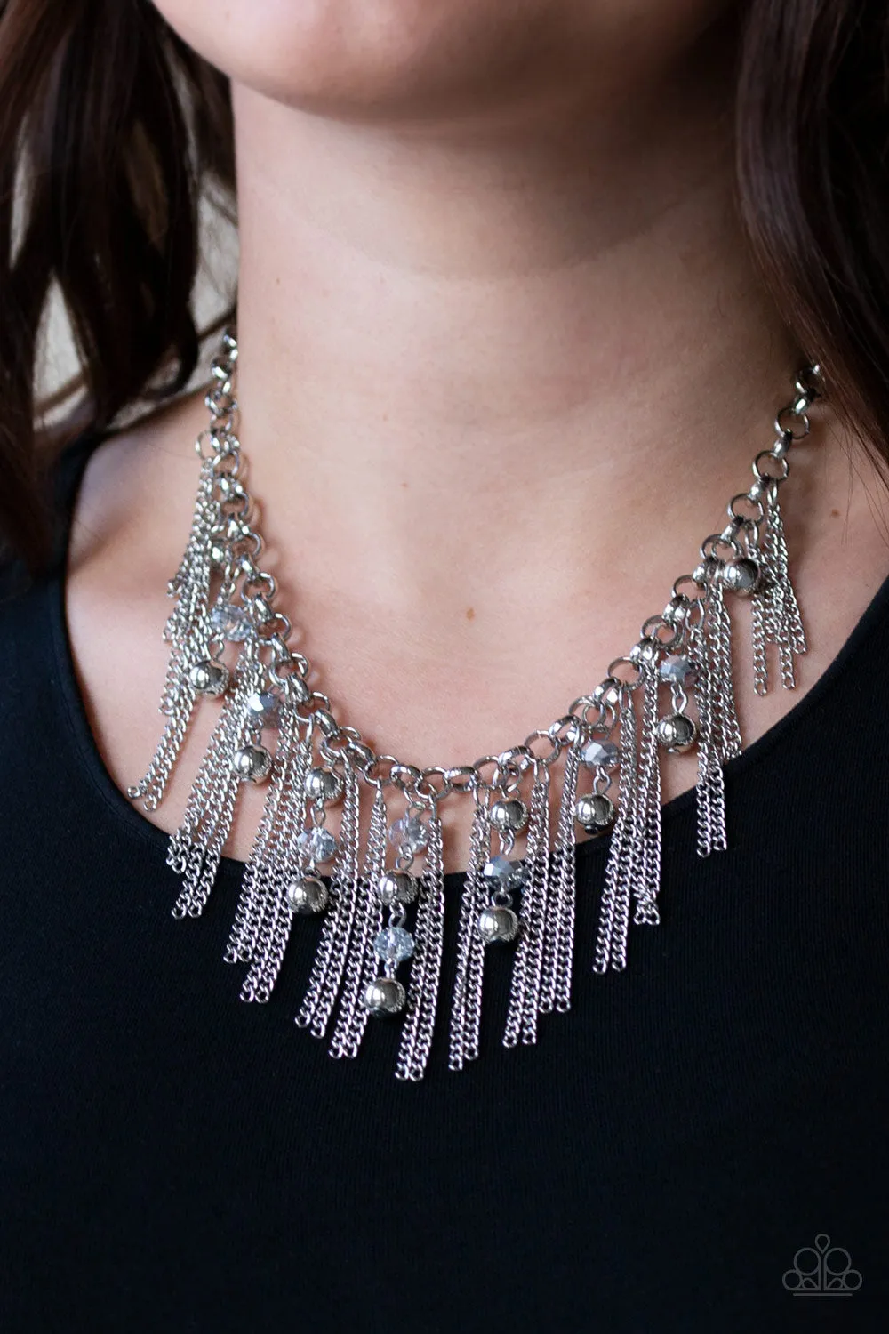 Paparazzi Accessories - Ever Rebellious - Silver Necklace