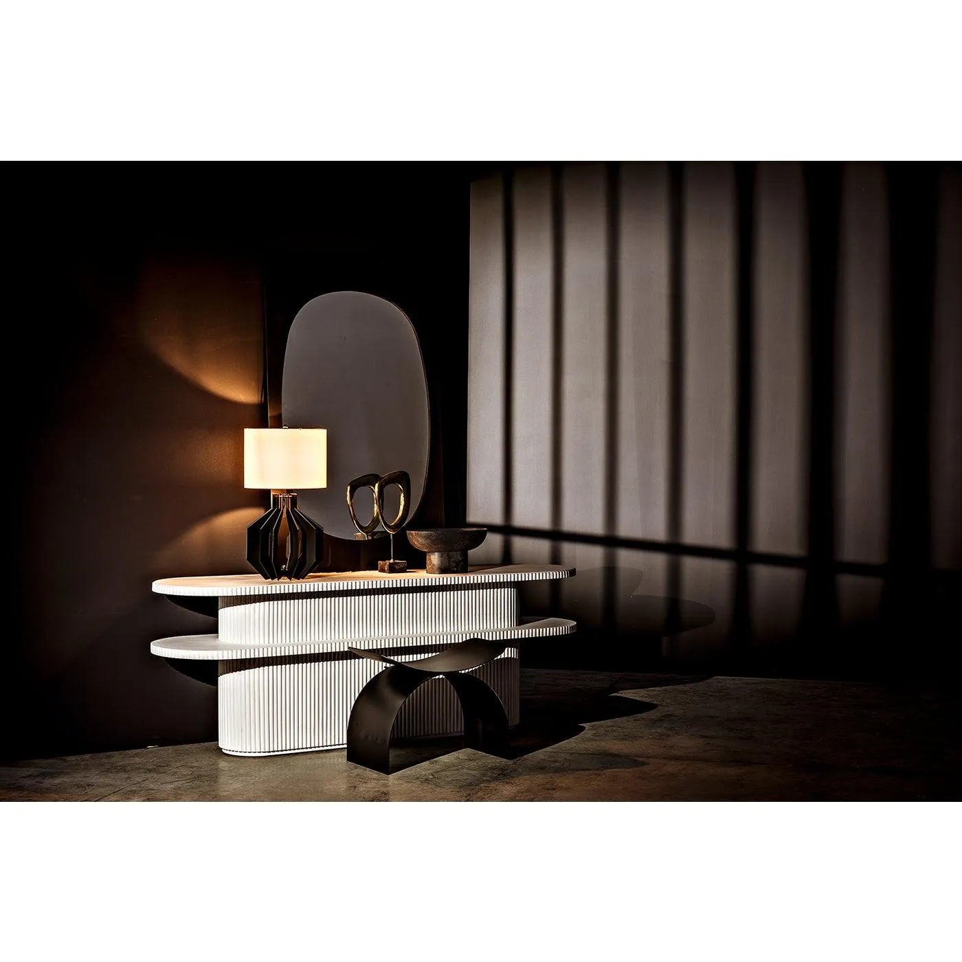 Papillon Stool, Black Steel