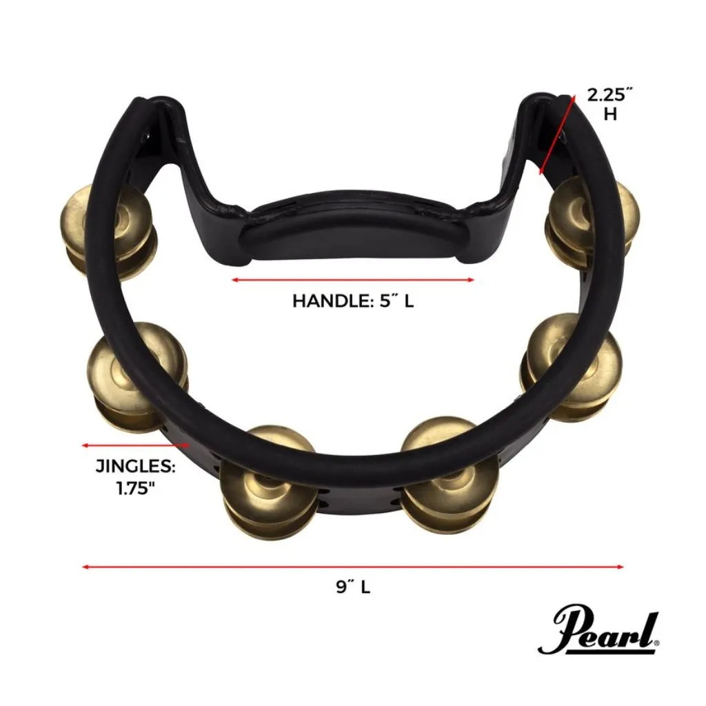 Pearl Quickmount Tambourine With Brass Jingles