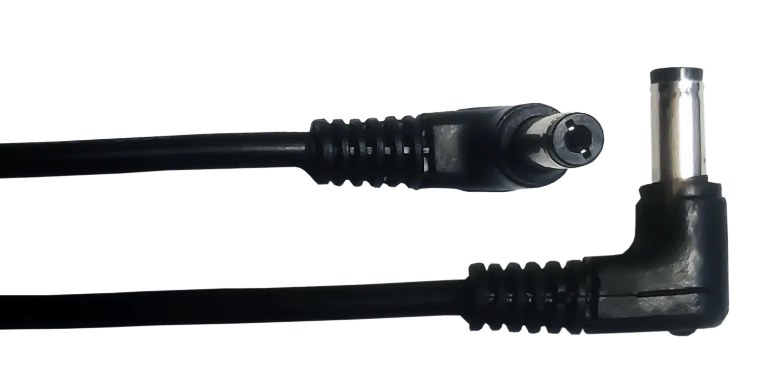 Pegasus Astro Pack of 2 x 2.1 to 2.1 Cables Angled 90 Degrees 1.0m - PEG-CABL-2121-90D