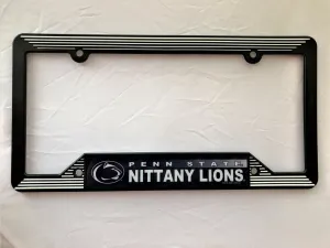 Penn State Nittany Lions License Plate Frame Plastic Black