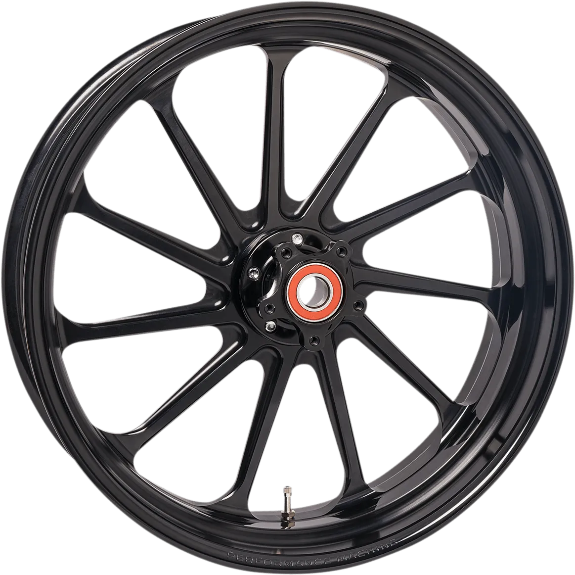 Performance Machine 12047106SLAJAPB One-Piece Aluminum Front Wheel without ABS (Dual Disc) - 21in. x 3.5in. - Assault Black