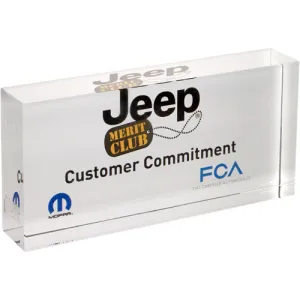 Personalised Glass Rectangle Block Award