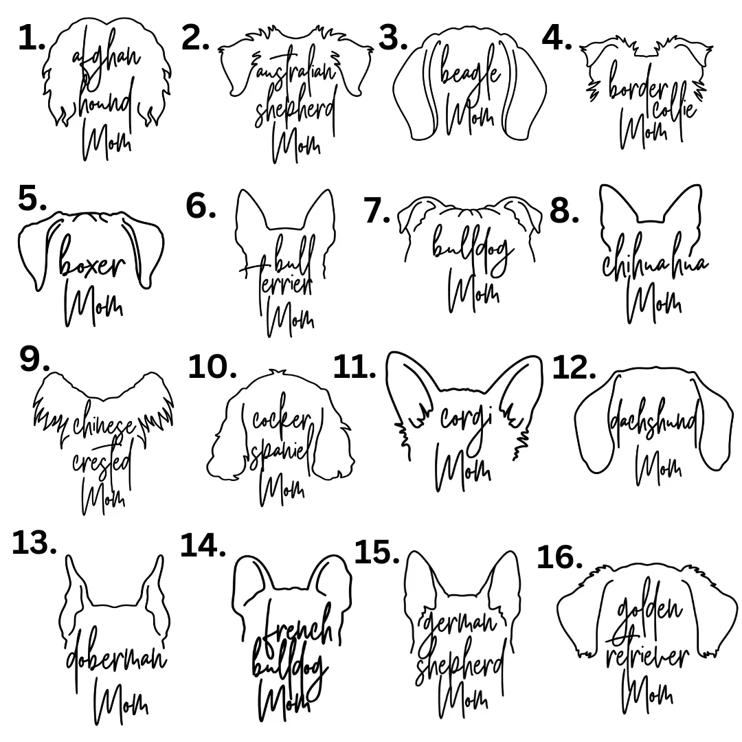 Personalized Dog Ear Ornament