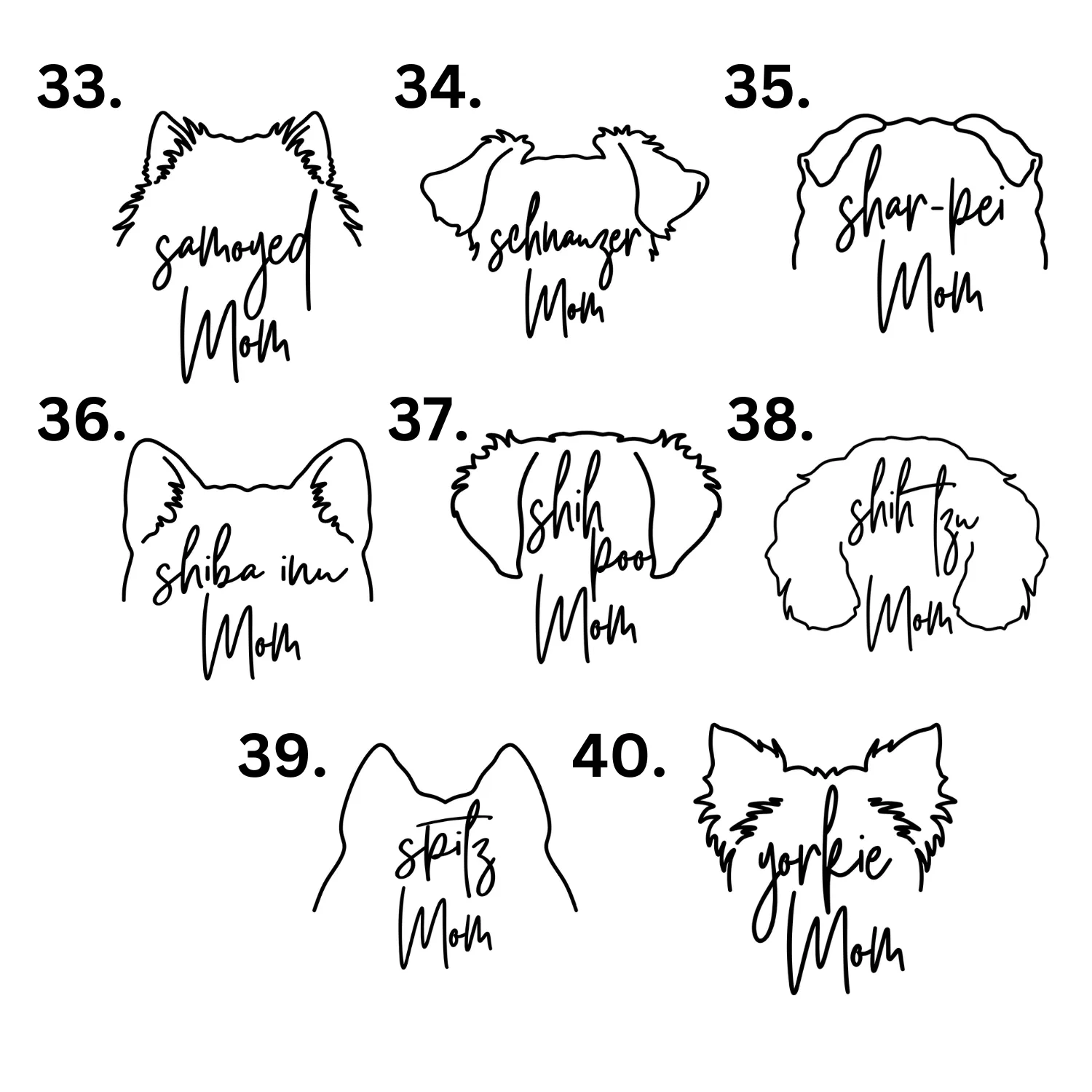 Personalized Dog Ear Ornament