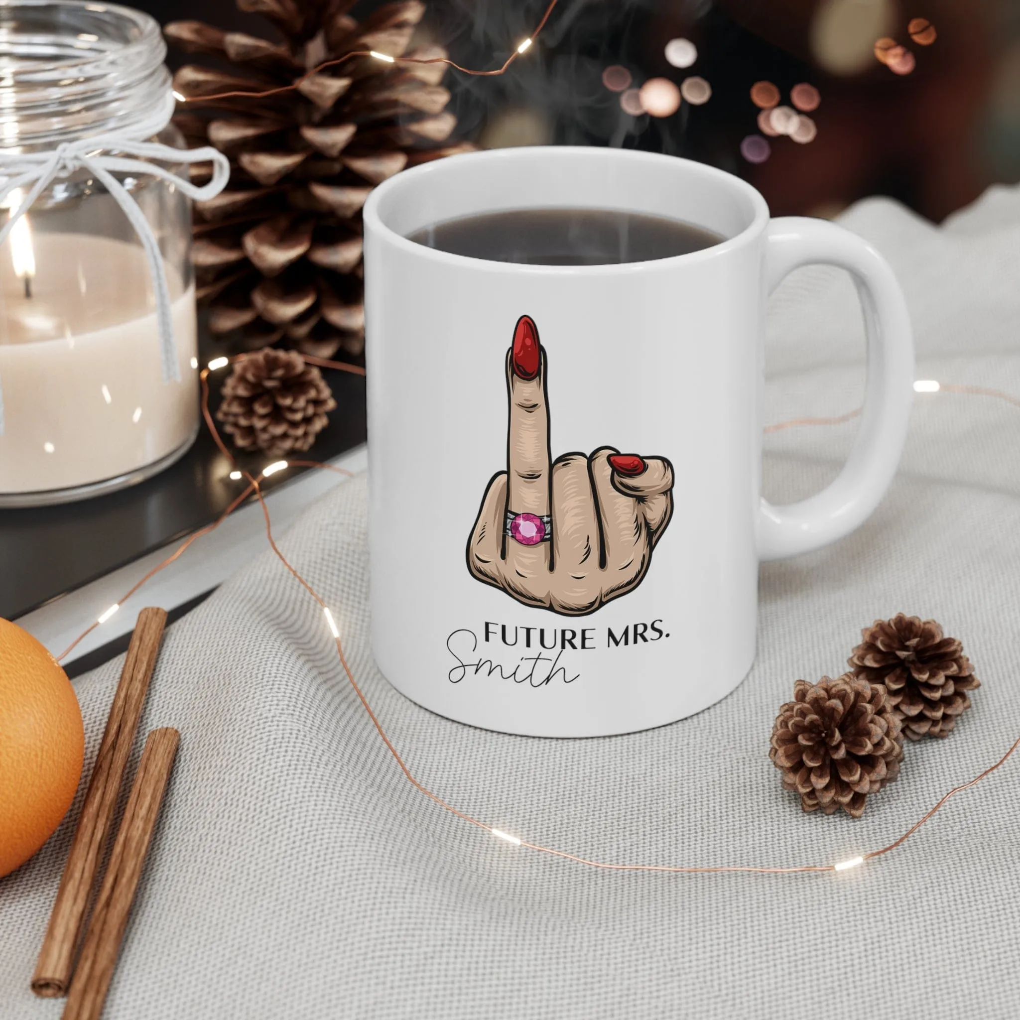 Personalized Engagement  Mug Ceramic Mug 11oz