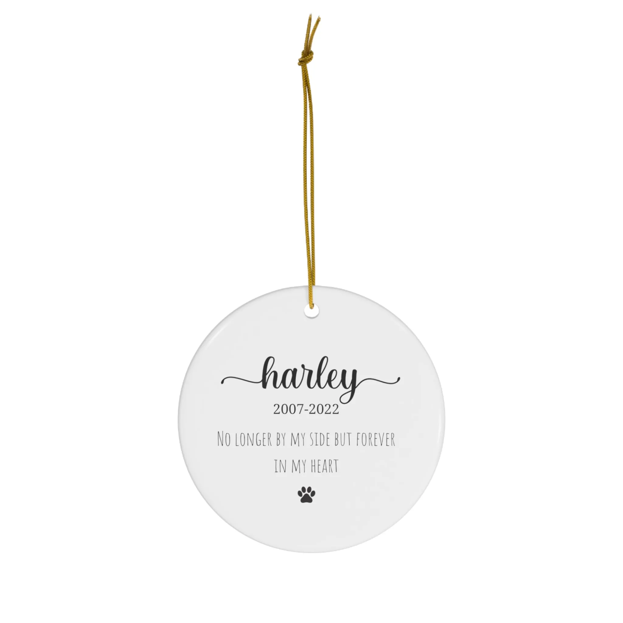 Personalized Pet Memorial Ornament