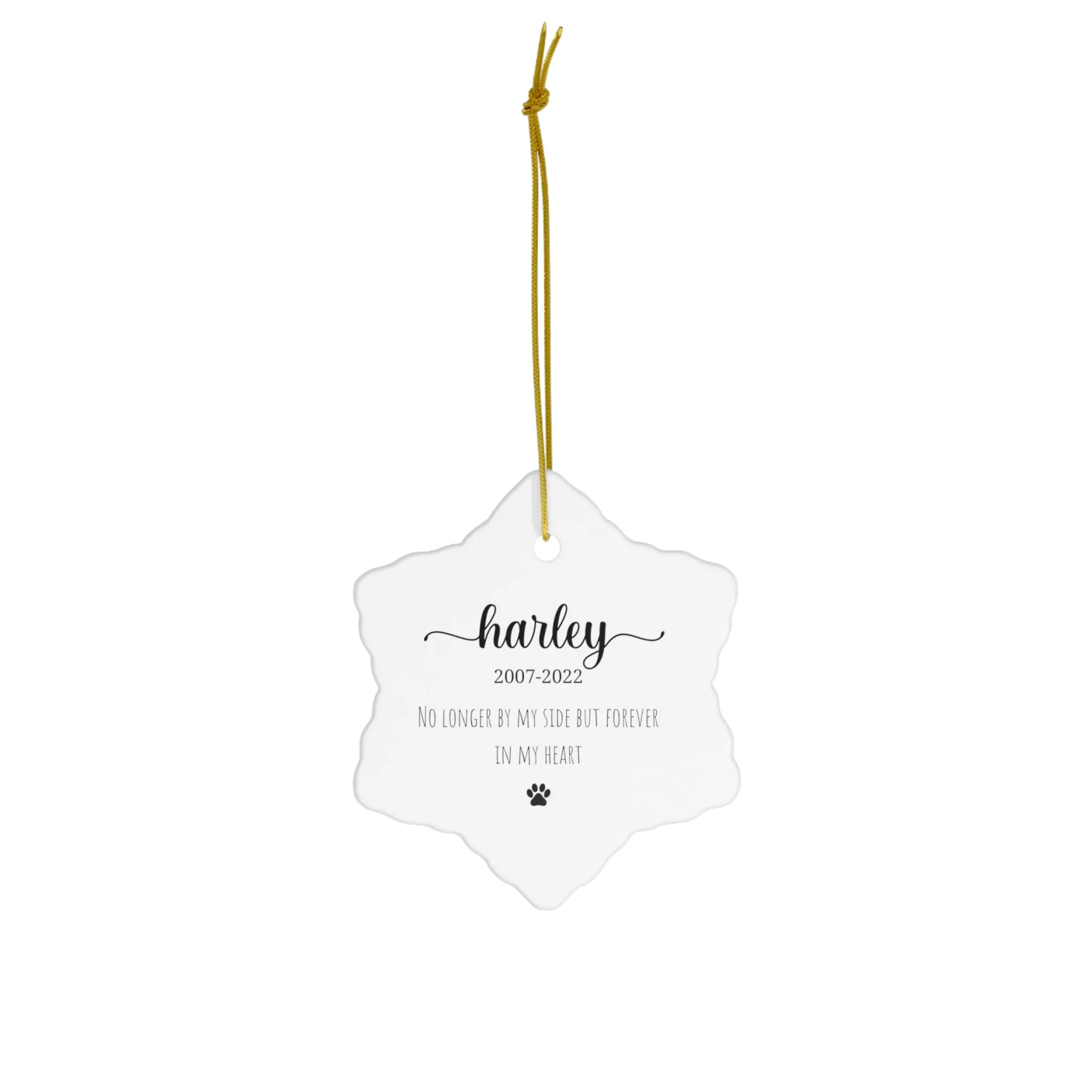 Personalized Pet Memorial Ornament