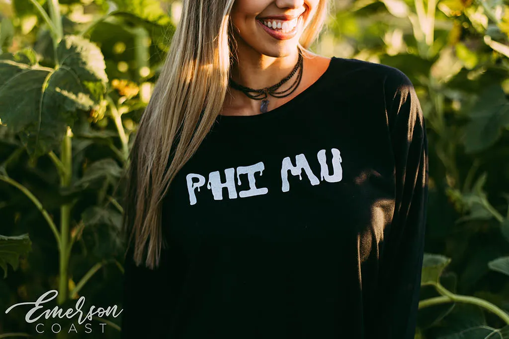 Phi Mu Spooky PR Long Sleeve Tee