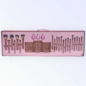 Pink Bling Mega Glitz & Glam | 25pc Essentials Collection Brush Set | MU0309-DD