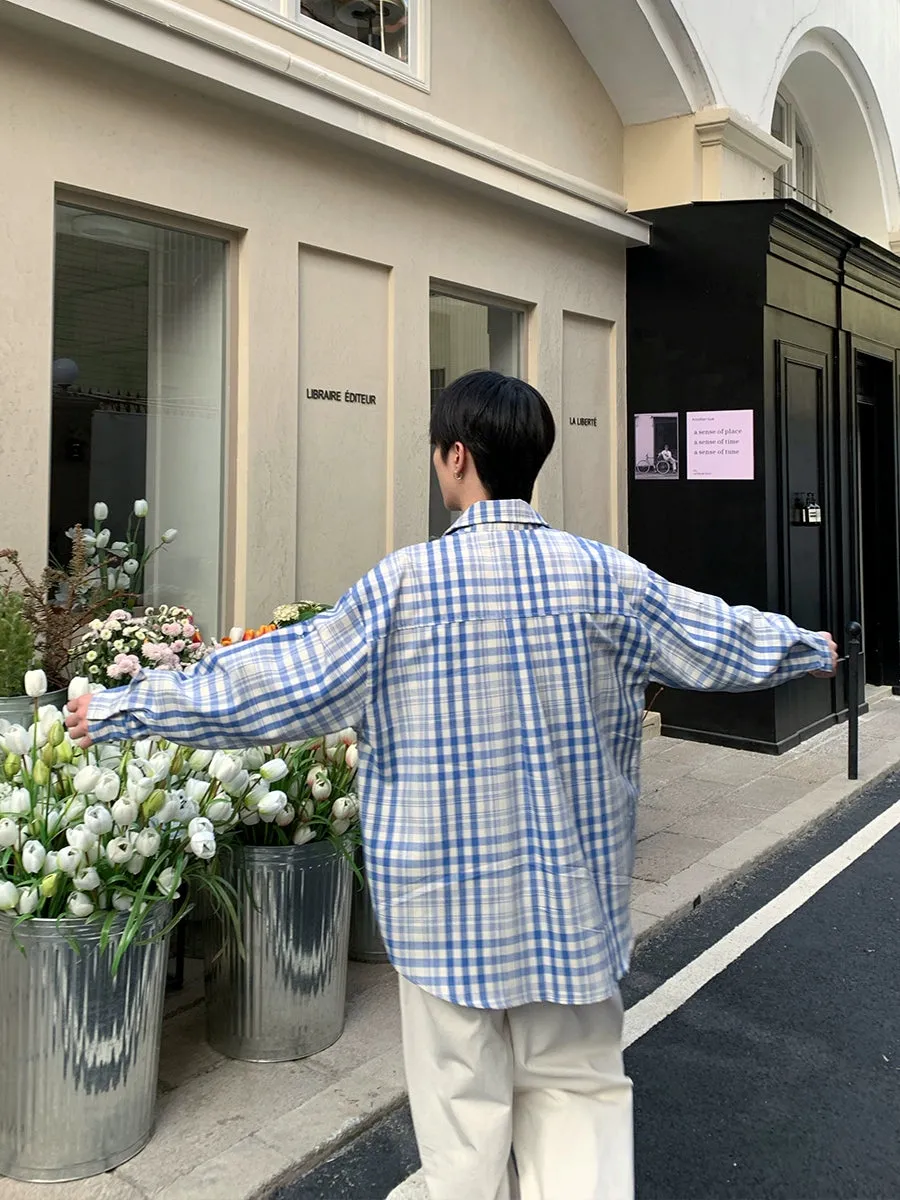 Plaid Long-Sleeve Casual Shirt