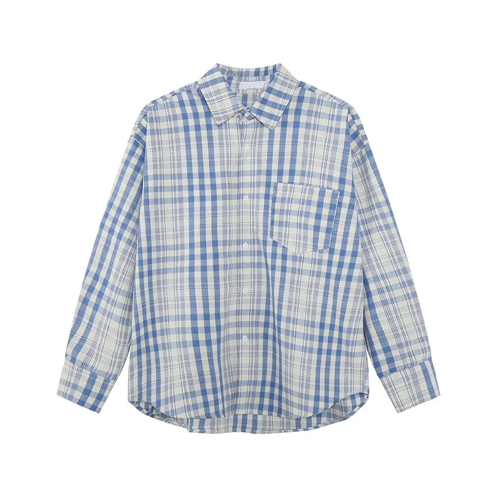 Plaid Long-Sleeve Casual Shirt