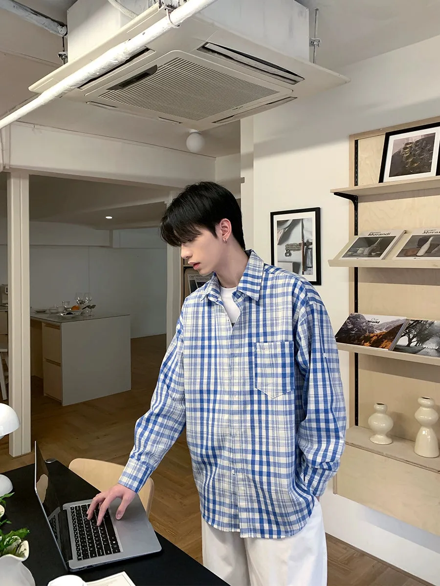 Plaid Long-Sleeve Casual Shirt