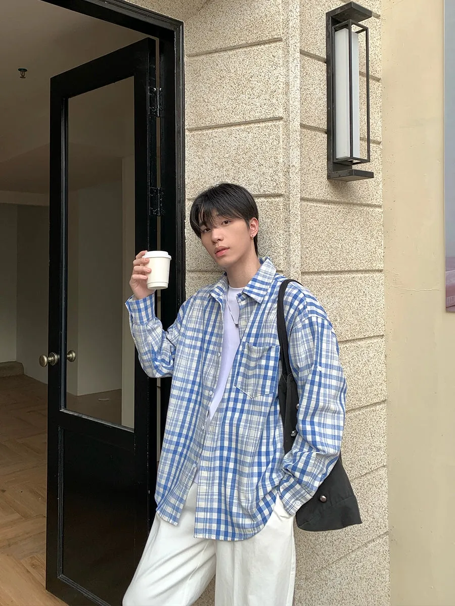 Plaid Long-Sleeve Casual Shirt