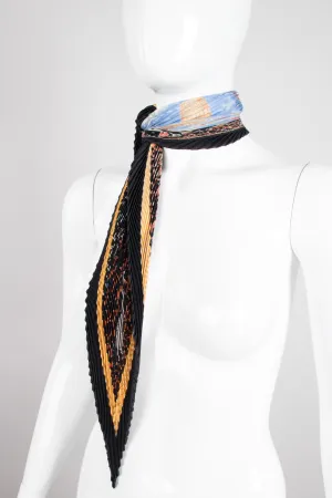 Pleated Online Map Print Scarf