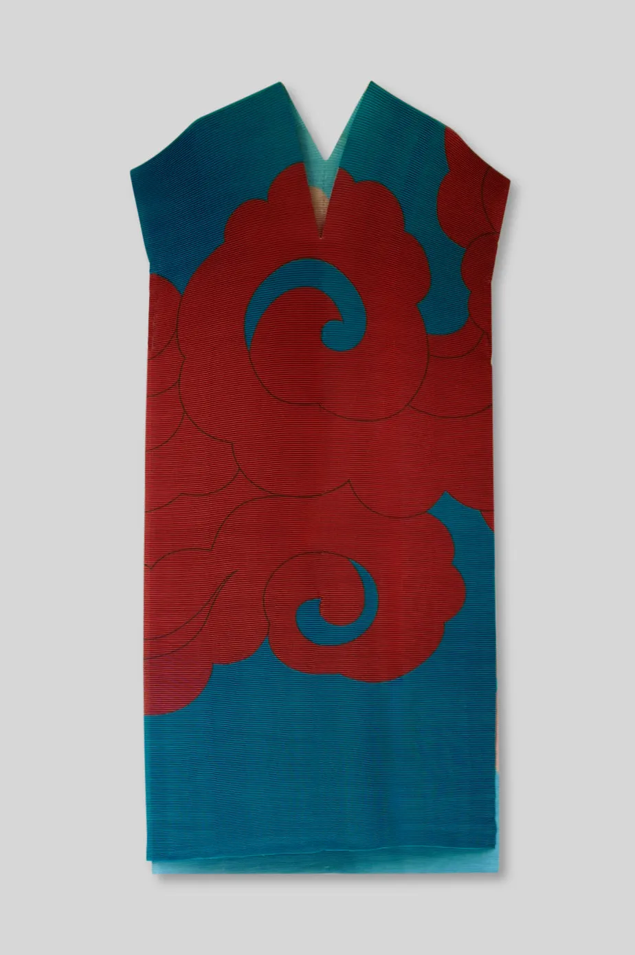 Pleated V-Neck Kurta Set