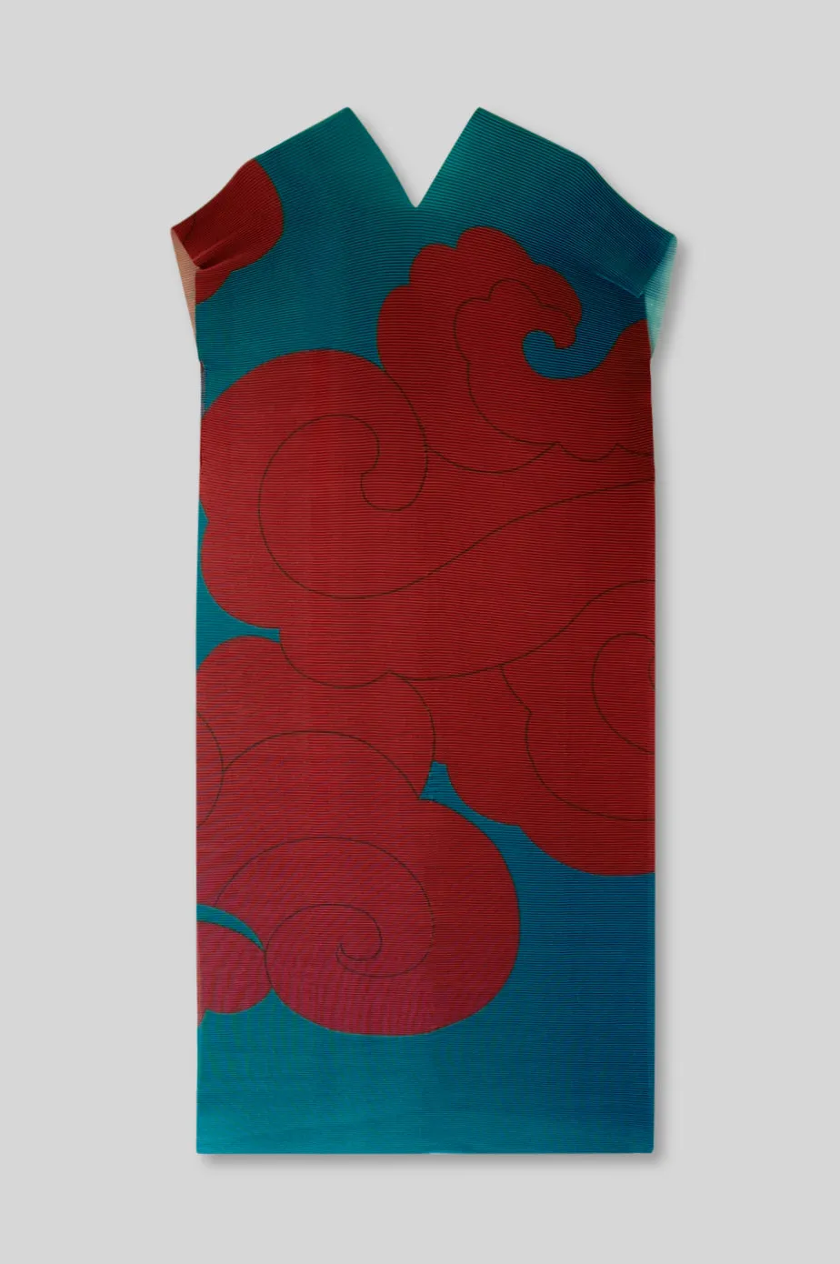 Pleated V-Neck Kurta Set