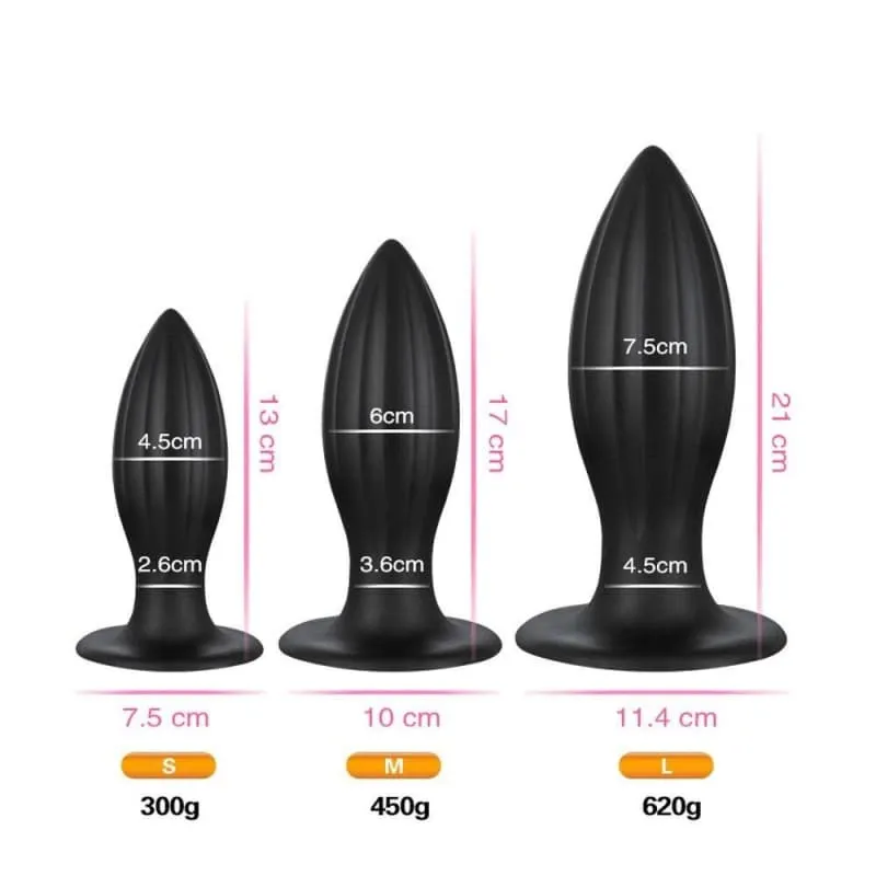 Plug Anal XL pointed noir M
