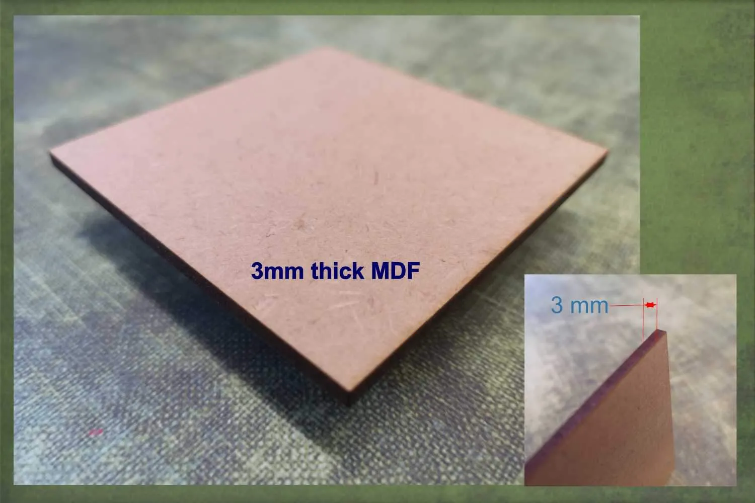 Pointed cross - wooden craft shape - 3mm MDF