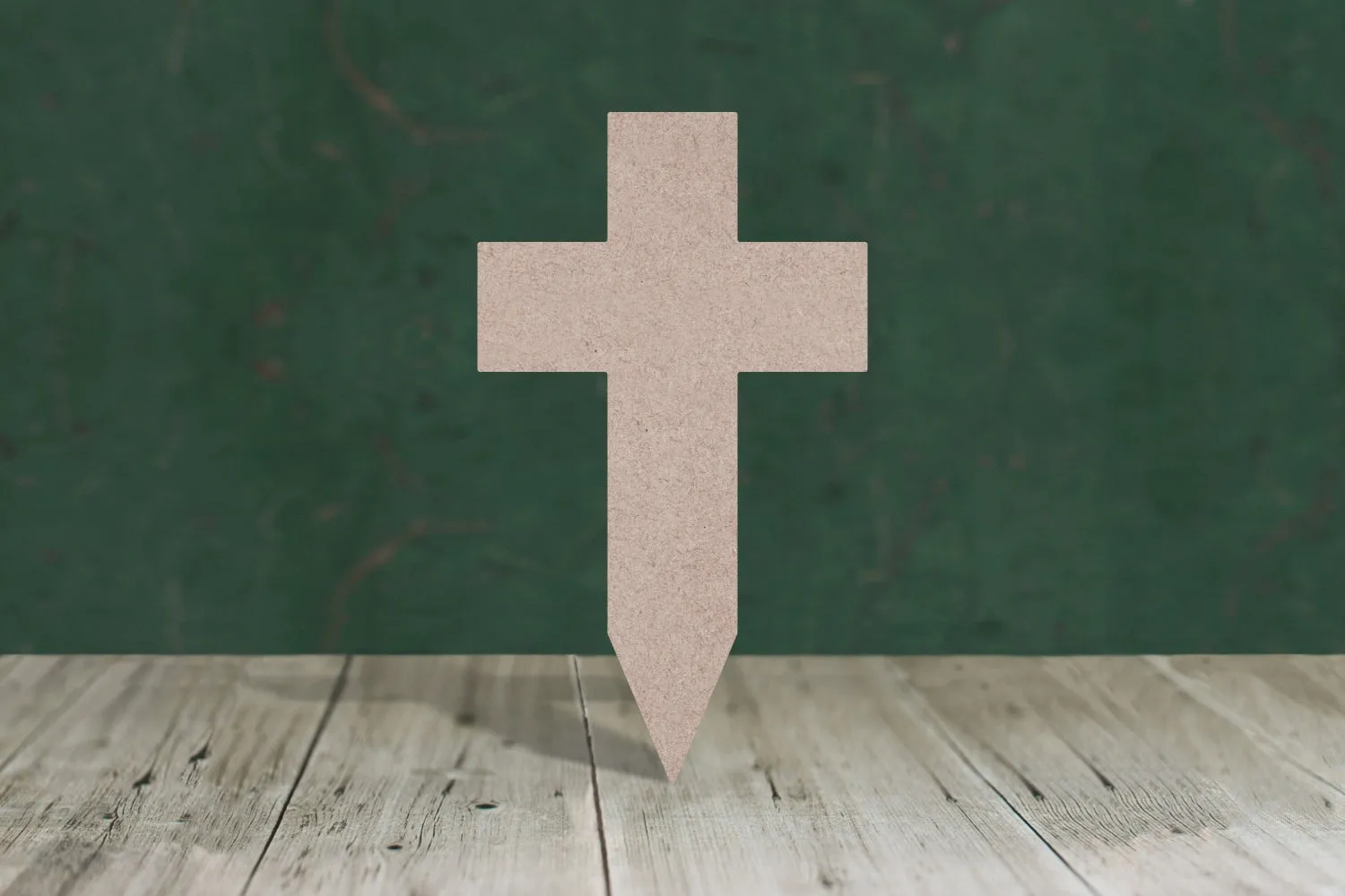 Pointed cross - wooden craft shape - 3mm MDF