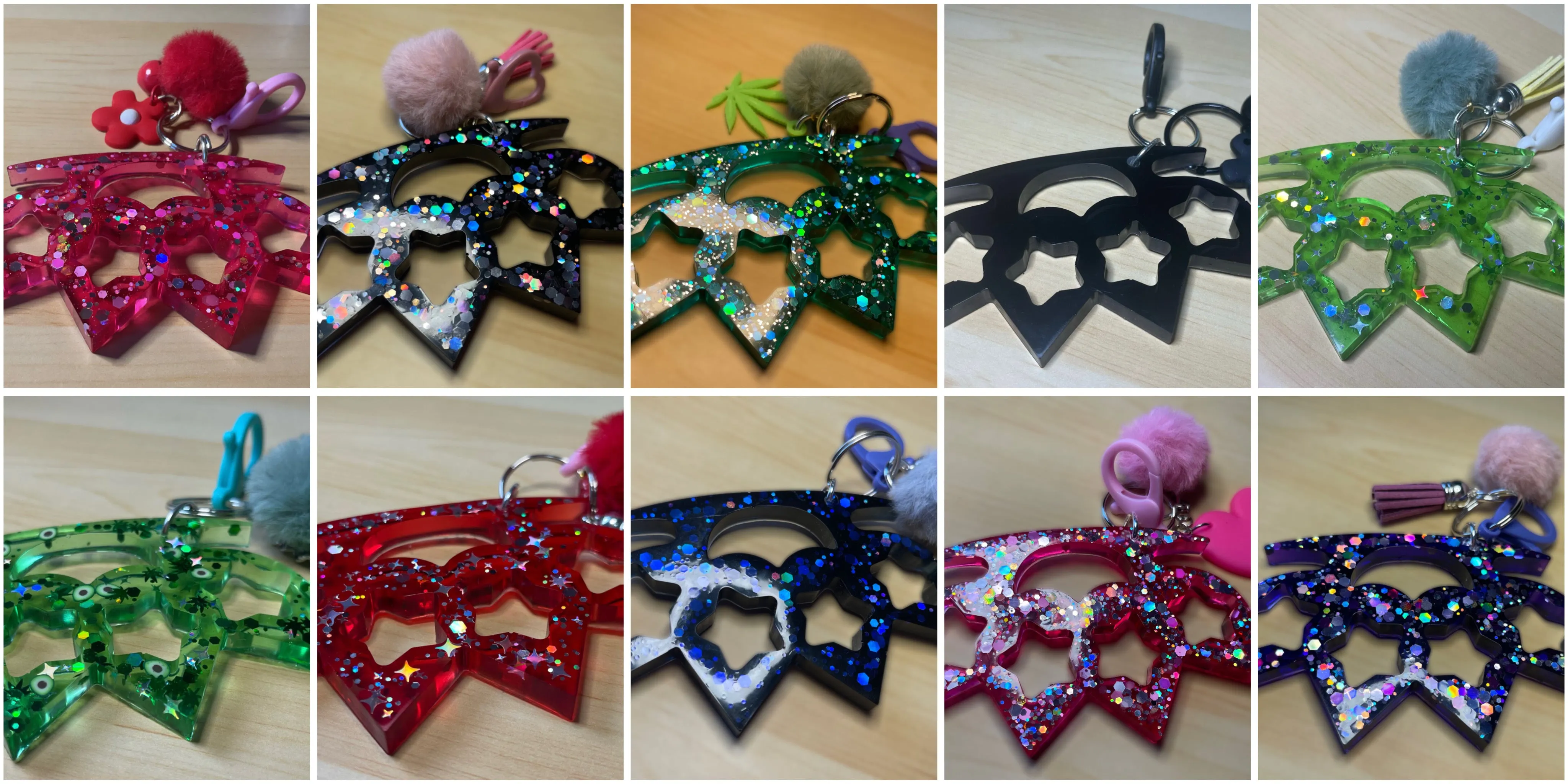 Pointed Knuckles Keychain (Multiple Colors Available)