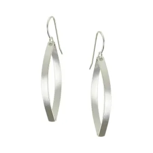 Pointed Ribbon Hoop Wire Earrings