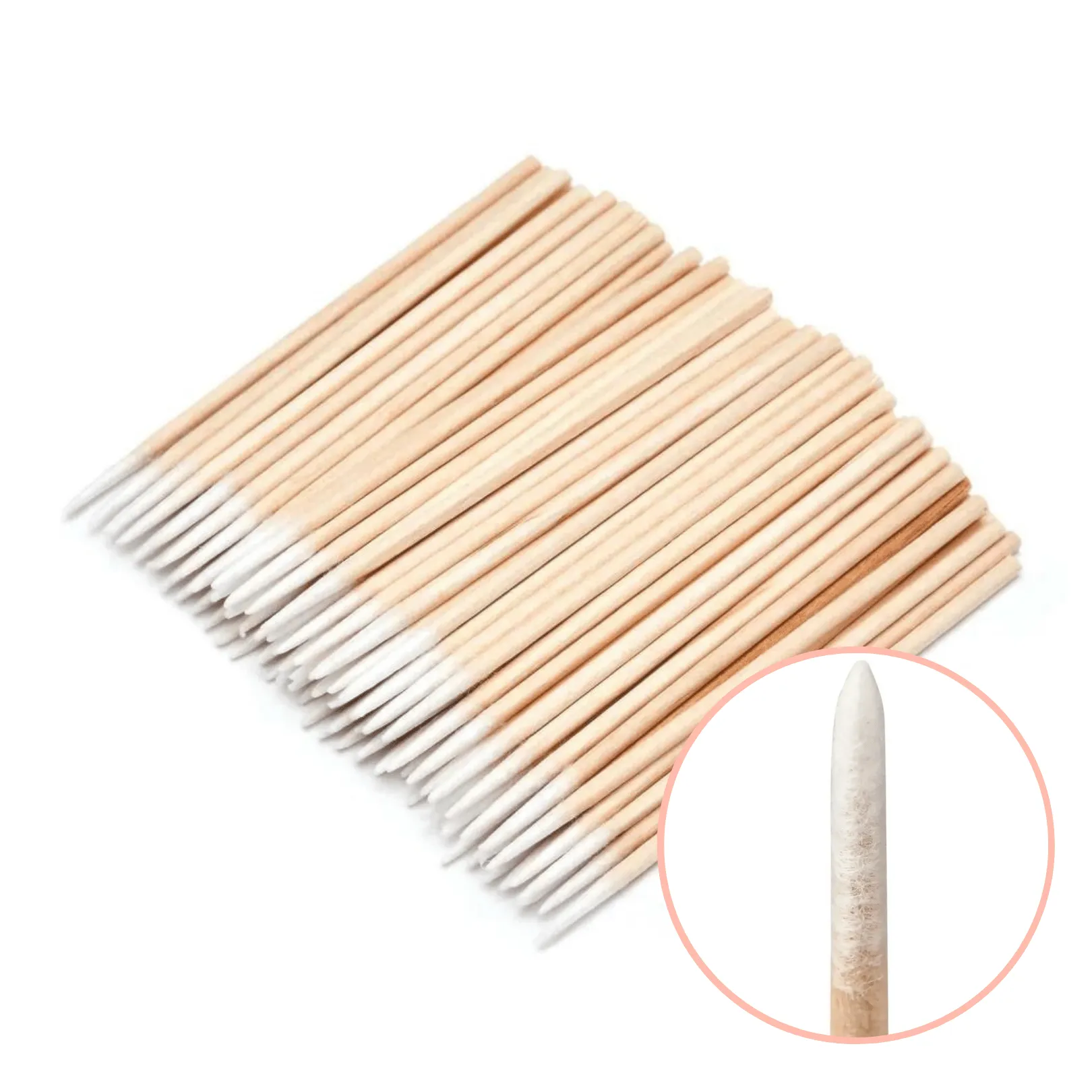 Pointed Wooden Cotton Sticks (100pcs)