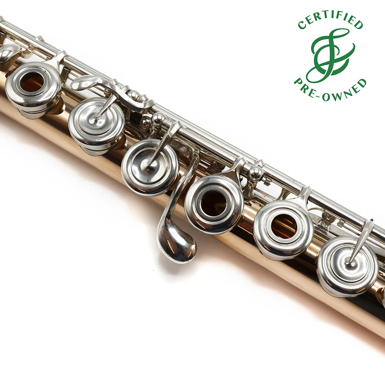 Powell Custom #5121 - 14K gold, offset G, D# roller, B footjoint, 14K gold Burkart Headjoint
