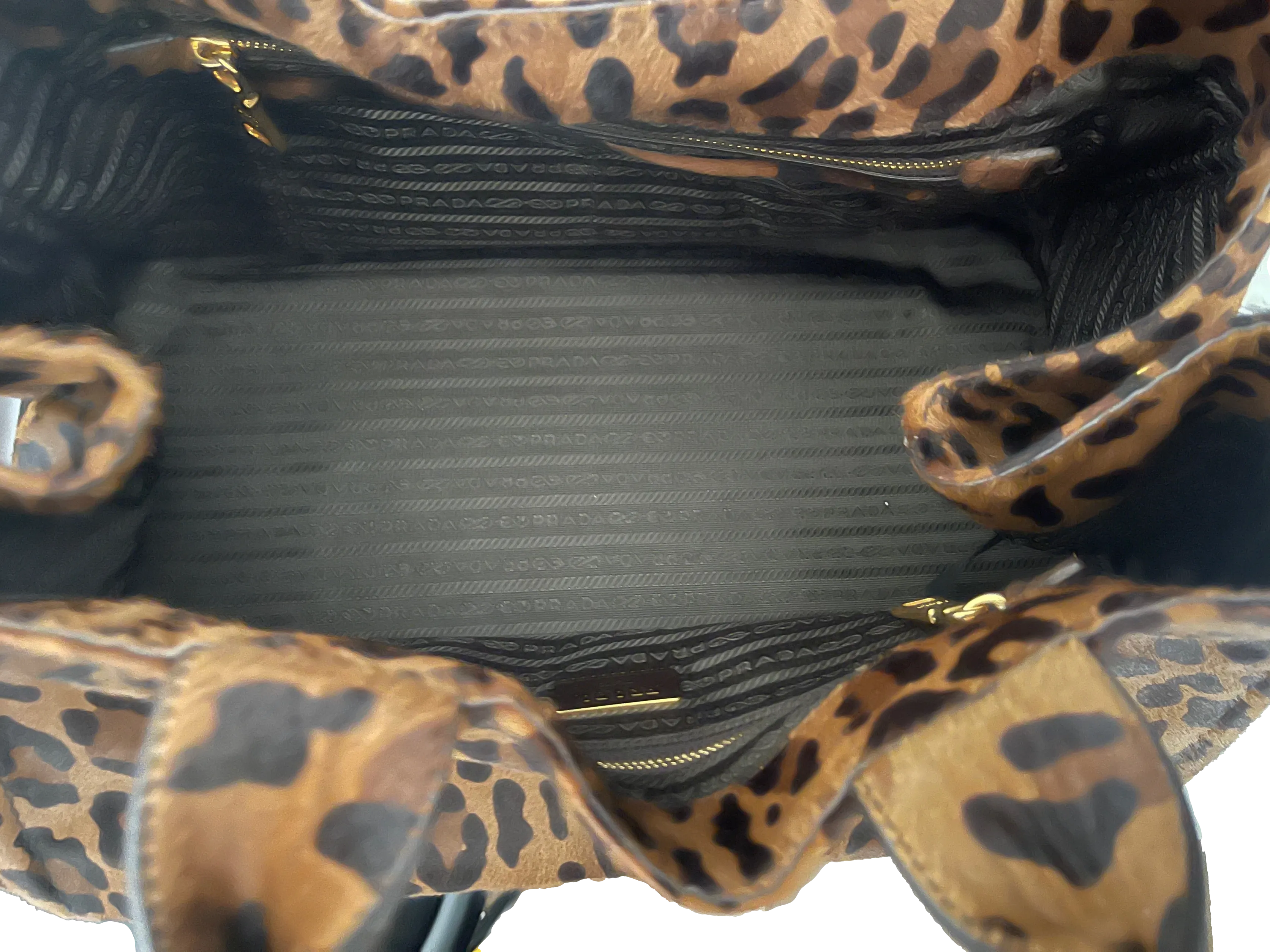 Prada Cheetah Calf Hair Jumbo Top Handle