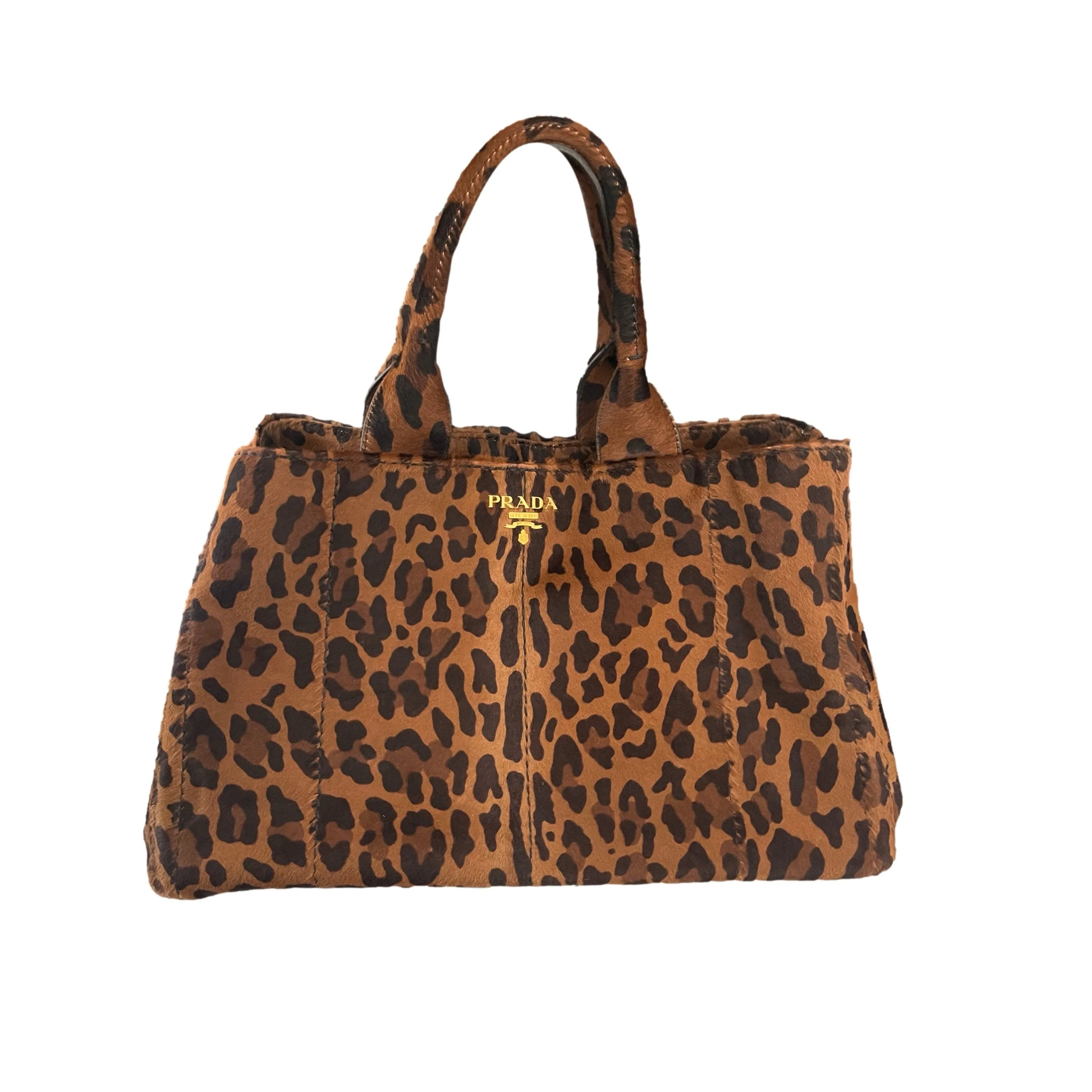 Prada Cheetah Calf Hair Jumbo Top Handle