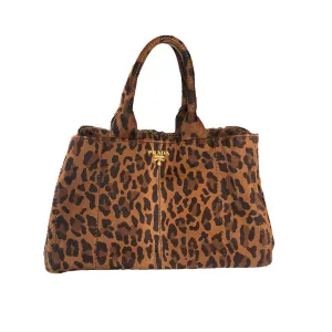 Prada Cheetah Calf Hair Jumbo Top Handle