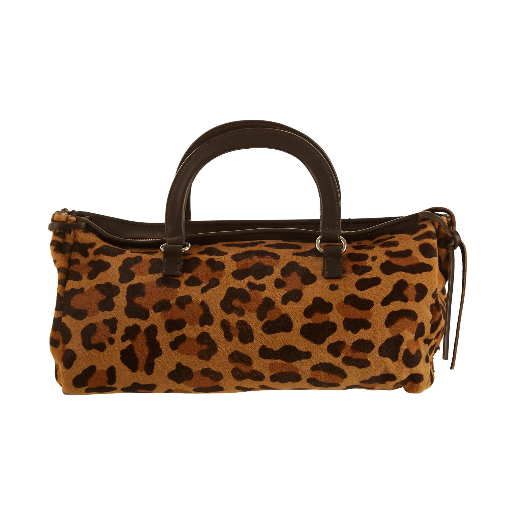 Prada Leopard Calf Hair Top Handle