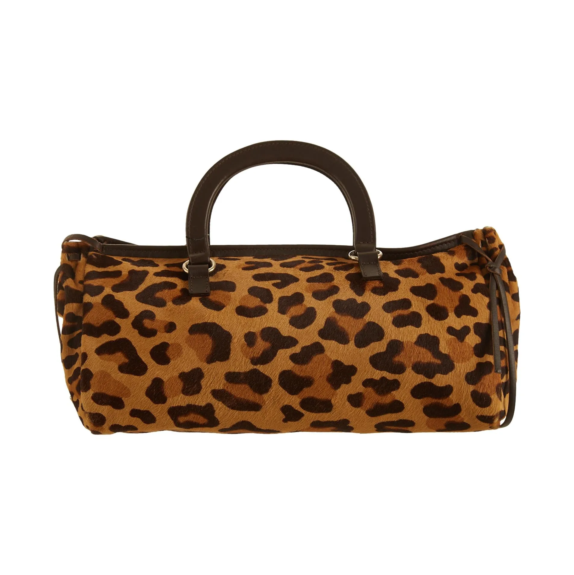 Prada Leopard Calf Hair Top Handle
