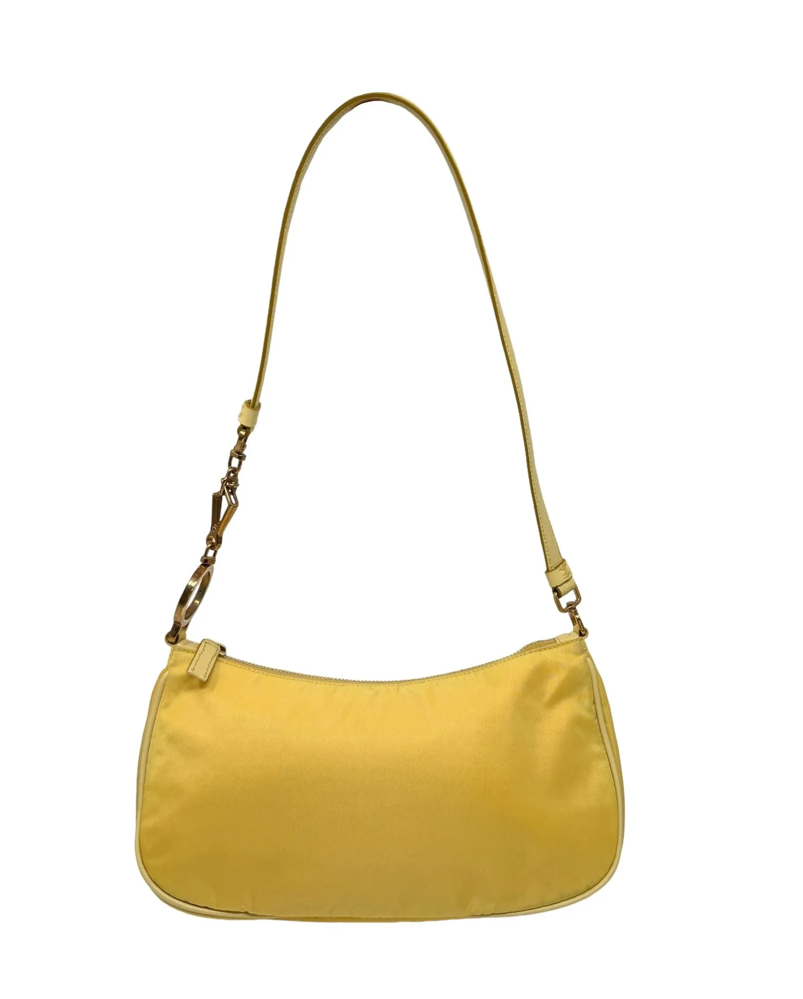Prada Yellow Nylon Shoulder Bag