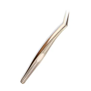 Premium Gold Tweezers - Angled