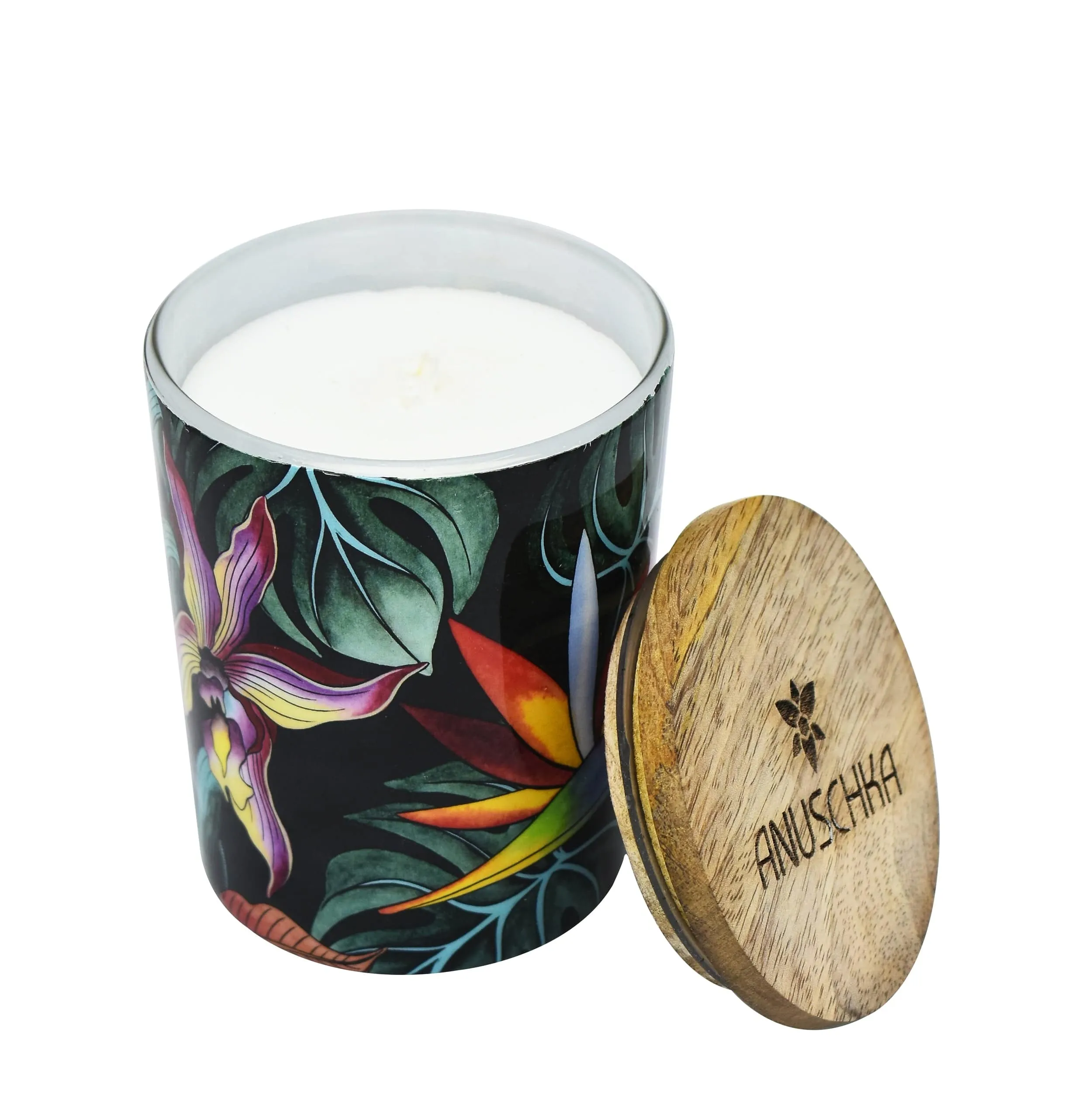 Printed Glass Candle Jar (Revive Collection) - 25005-B