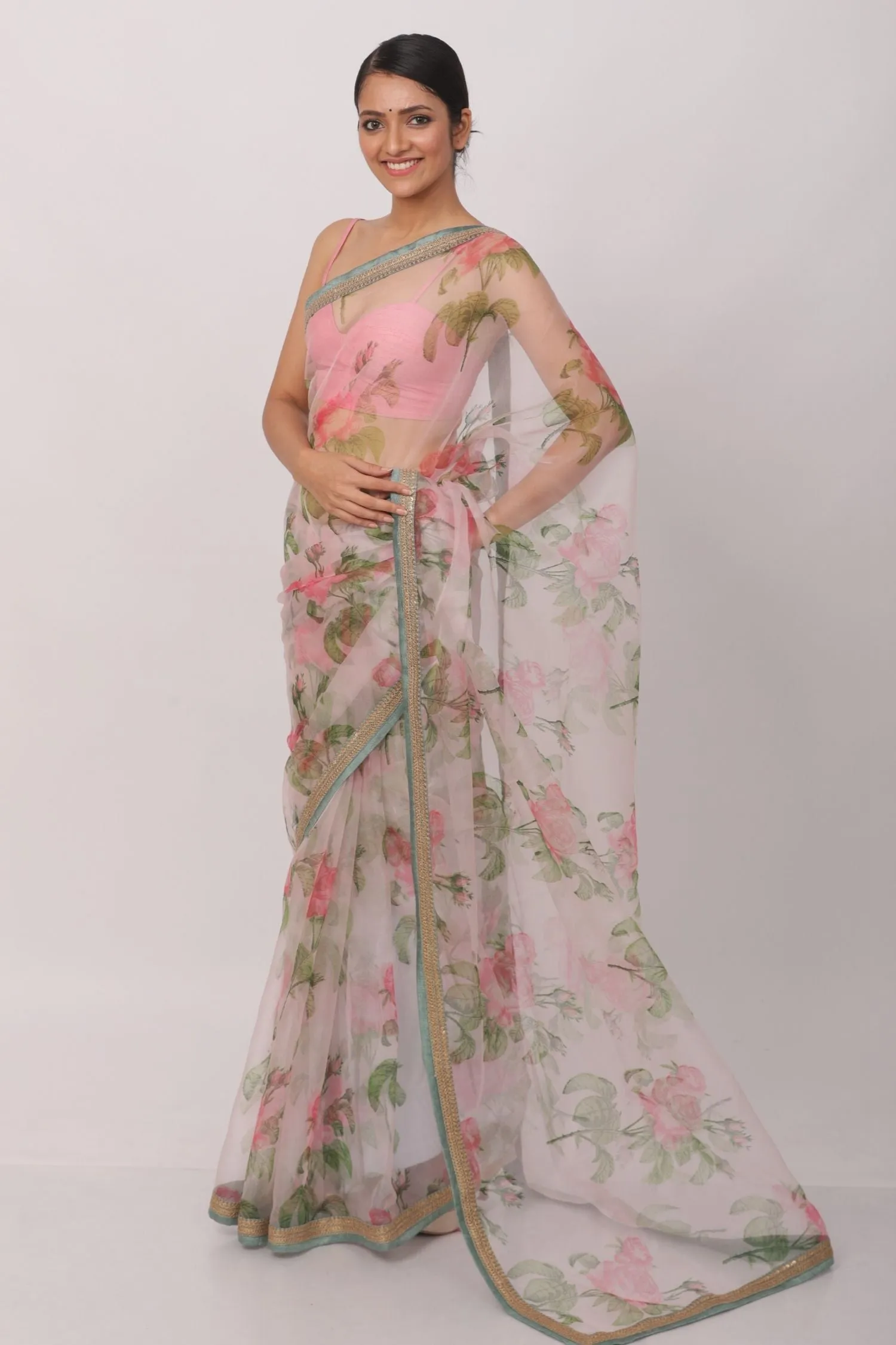 Printed Organza Saree